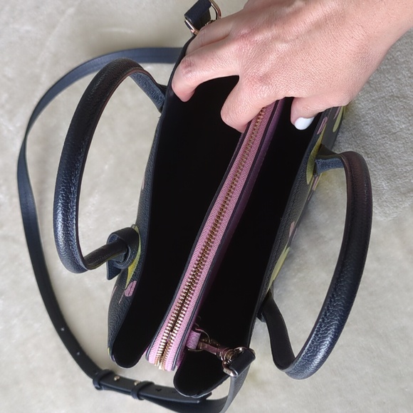 Kate Spade Margaux Medium Satchel Bag Blue Lemon Zest Satchel Purse - Picture 9 of 16